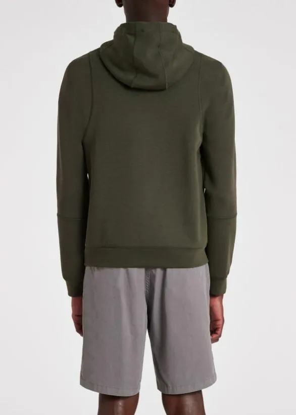 Paul Smith Coats and Jackets Mixed Media Jacket With 039Sports Stripe039 Trim Olive 8211 Mens