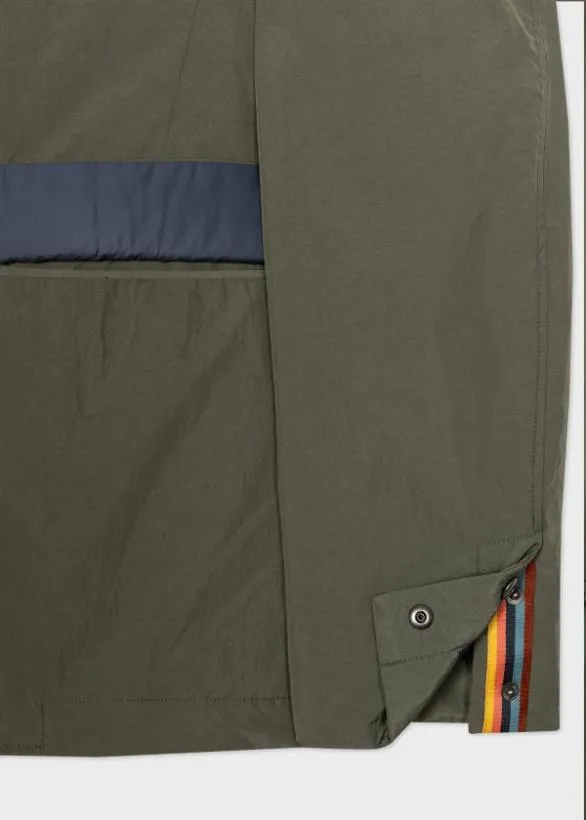 Paul Smith Coats and Jackets Recycled Nylon FourButton Jacket Khaki 8211 Mens