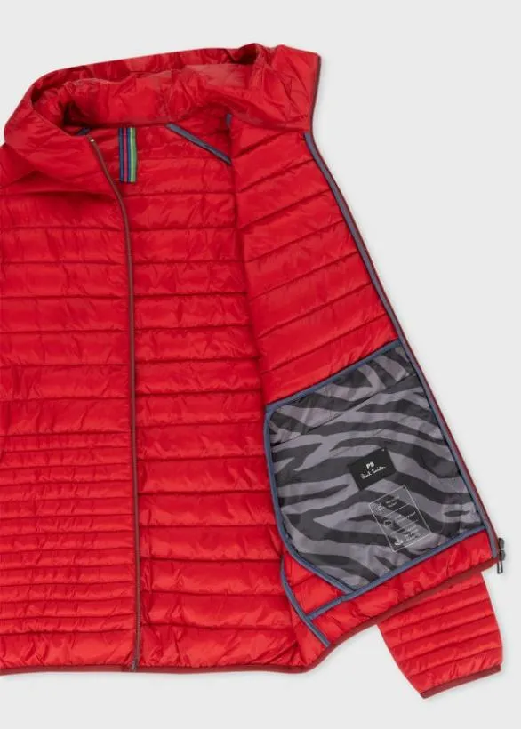 Paul Smith Coats and Jackets Recycled Nylon Wadded Jacket Red 8211 Mens