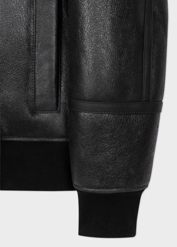 Paul Smith Coats and Jackets Sheepskin Shearling Jacket Black 8211 Mens