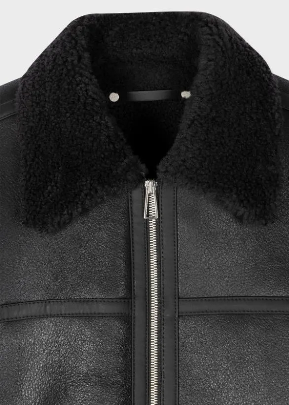 Paul Smith Coats and Jackets Sheepskin Shearling Jacket Black 8211 Mens