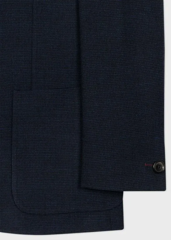 Paul Smith Coats and Jackets Textured WoolBlend Blazer Navy 8211 Mens