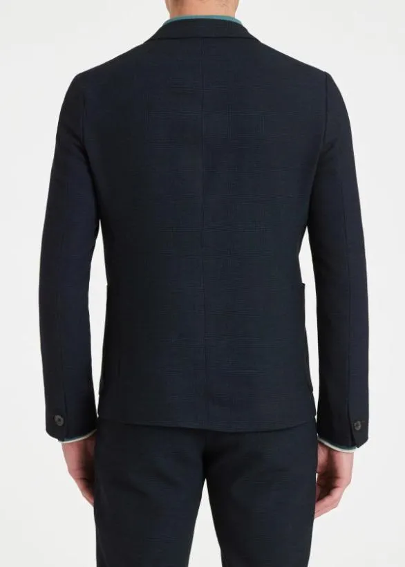 Paul Smith Coats and Jackets Textured WoolBlend Blazer Navy 8211 Mens