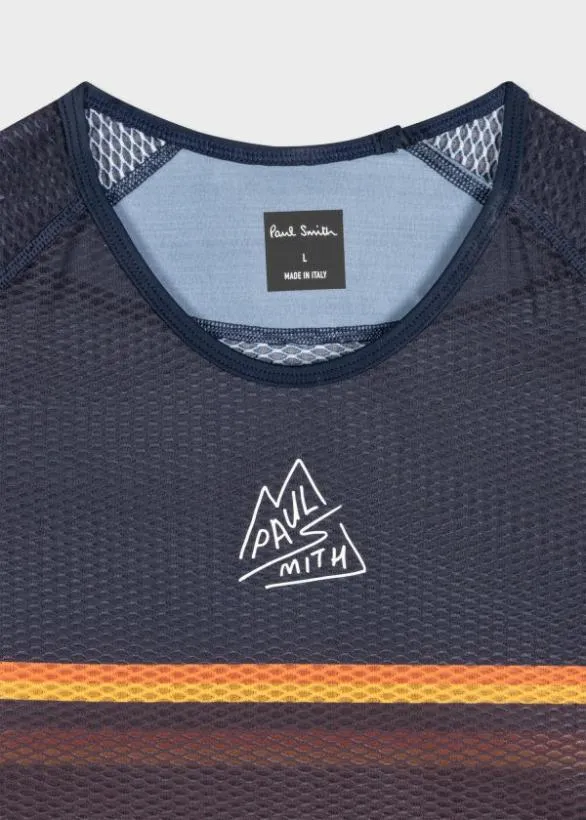 Paul Smith Cycling Stripe Cycling Base Layer Navy 8211 Mens