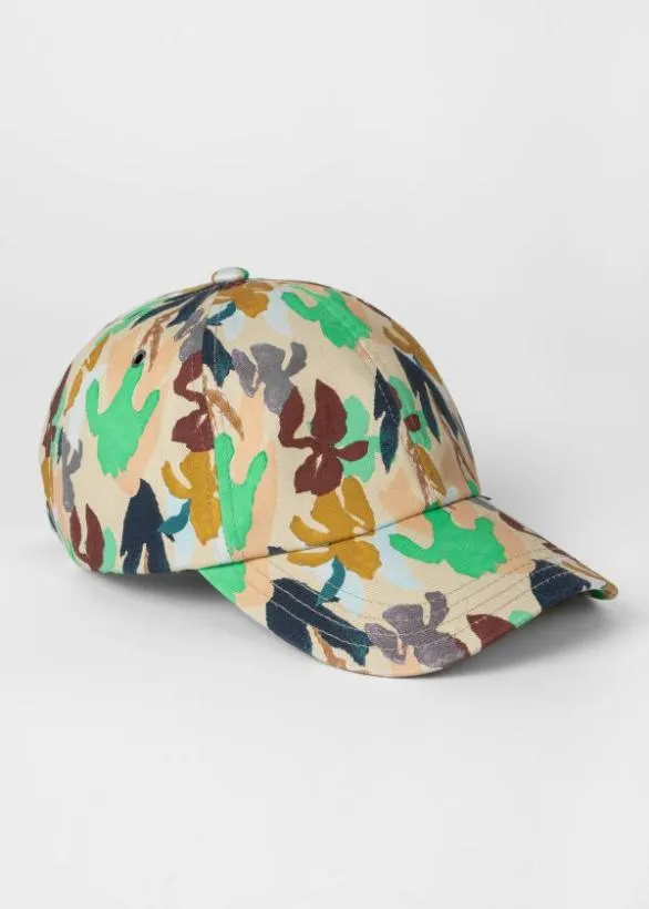 Paul Smith Hats and Gloves 039Iris039 Cotton Cap Green 8211 Mens