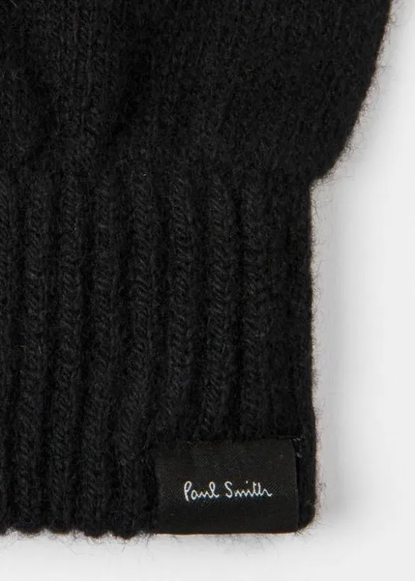 Paul Smith Hats and Gloves Cashmere And Merino Gloves Black 8211 Mens