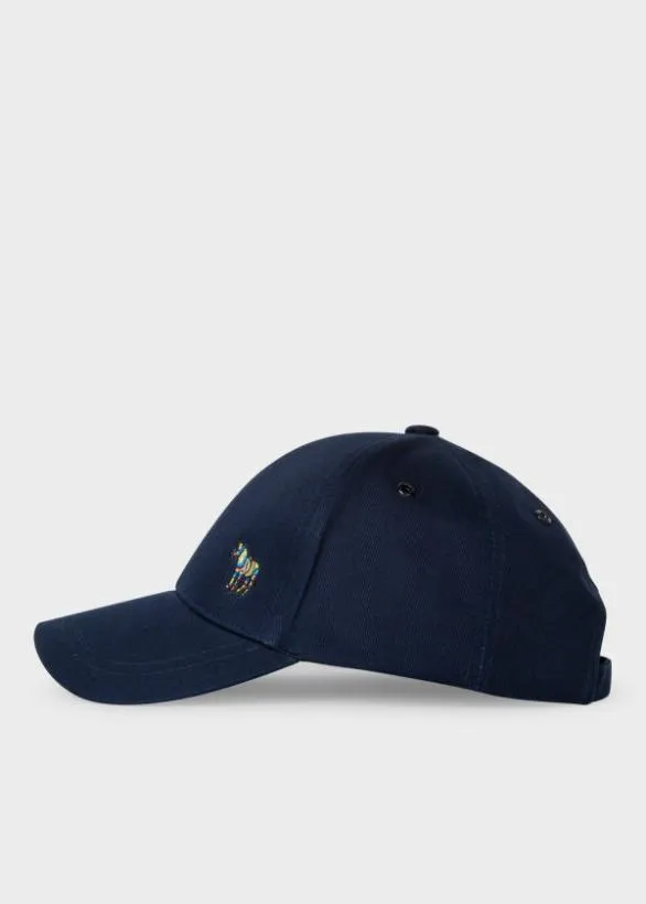 Paul Smith Hats and Gloves Cotton Zebra Logo Baseball Cap Navy 8211 Mens