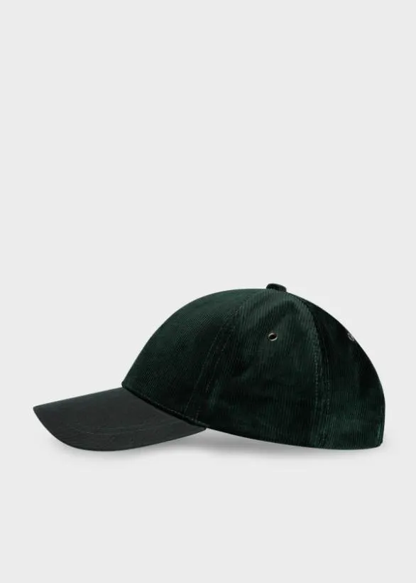 Paul Smith Hats and Gloves Dark Green Corduroy Cap Dark Green 8211 Mens