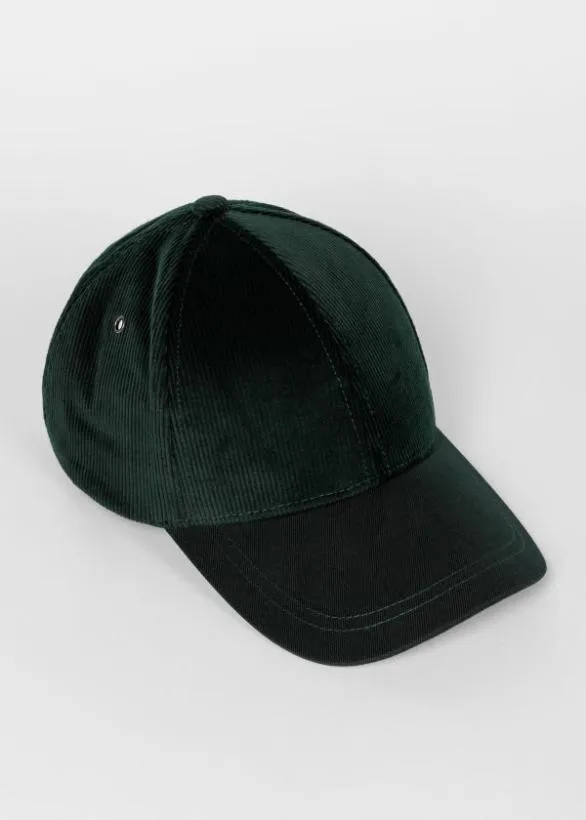 Paul Smith Hats and Gloves Dark Green Corduroy Cap Dark Green 8211 Mens