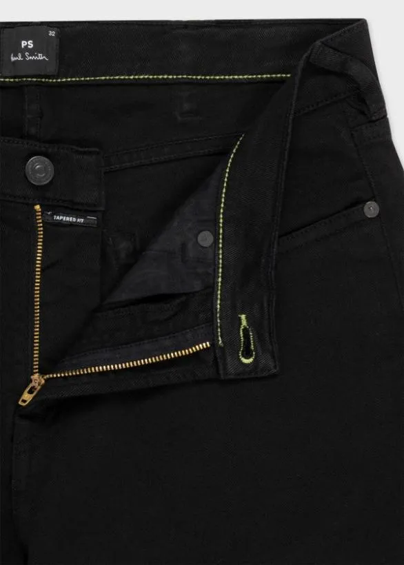 Paul Smith Jeans TaperedFit GarmentDye Jeans Black 8211 Mens