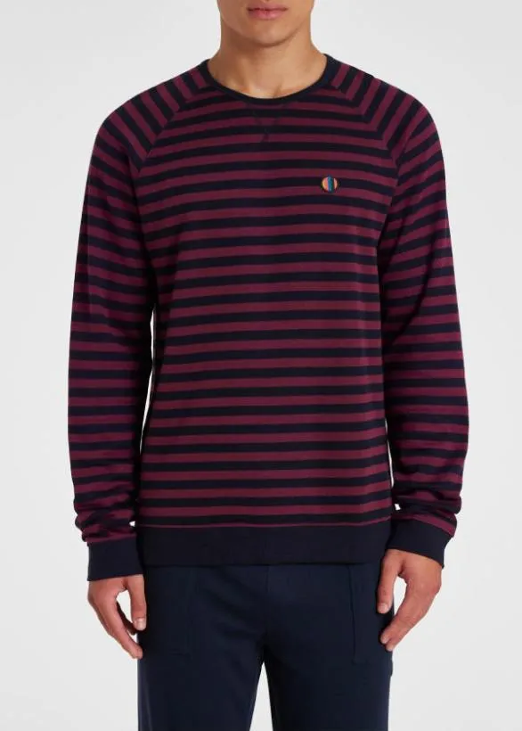 Paul Smith Loungewear Stripe LongSleeve Lounge Top Navy 8211 Mens