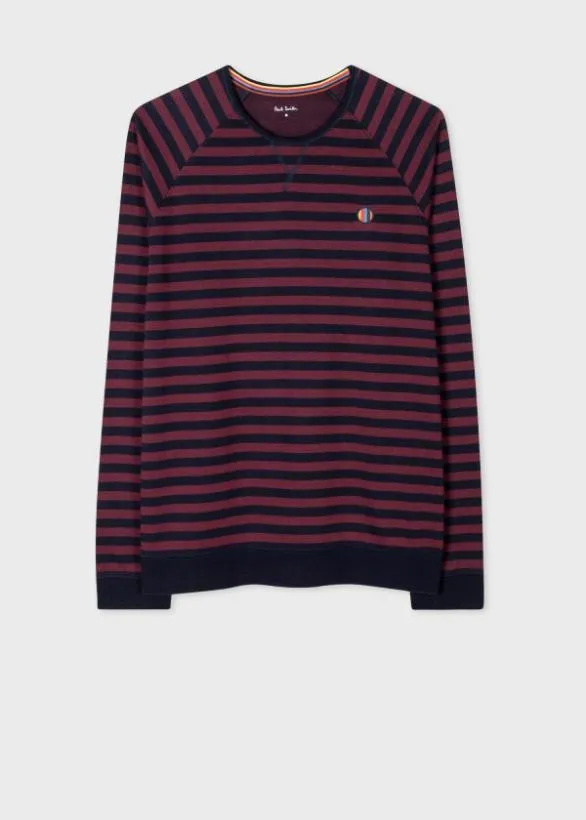 Paul Smith Loungewear Stripe LongSleeve Lounge Top Navy 8211 Mens