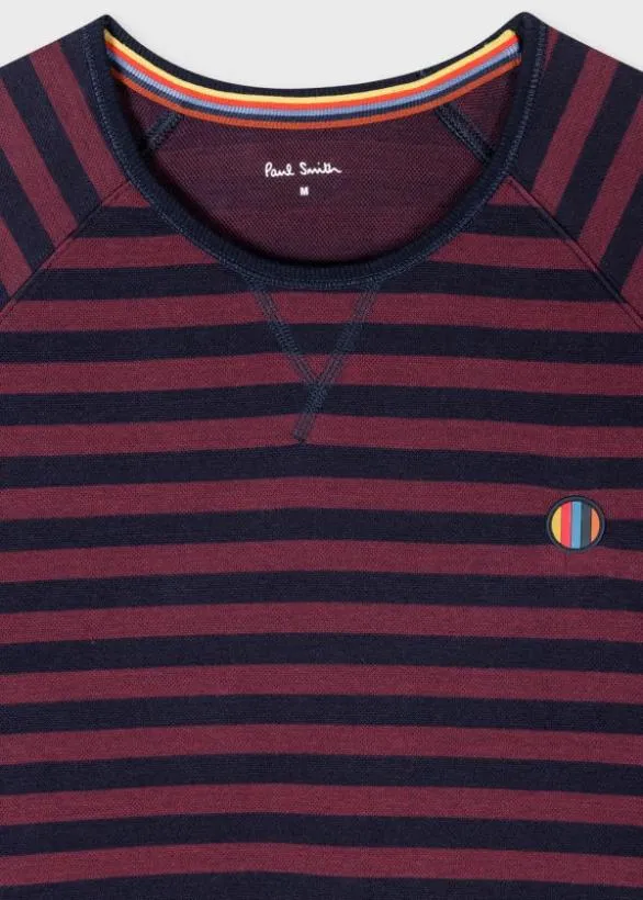 Paul Smith Loungewear Stripe LongSleeve Lounge Top Navy 8211 Mens