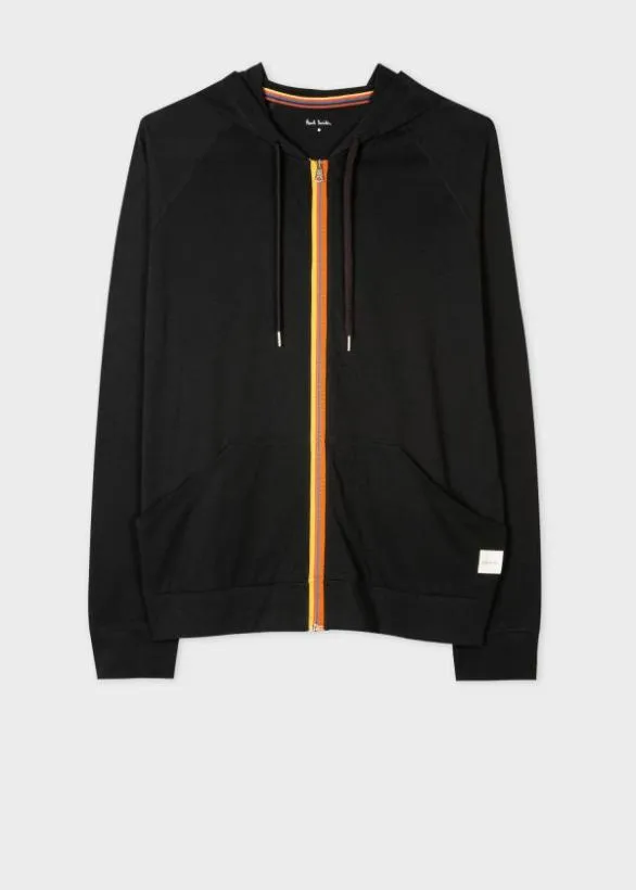 Paul Smith Loungewear Zip Lounge Hoodie Black 8211 Mens