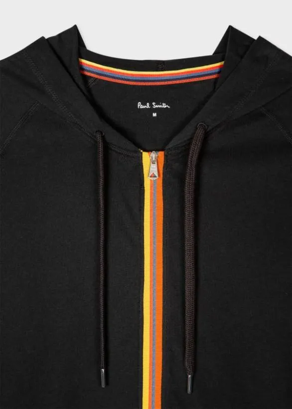 Paul Smith Loungewear Zip Lounge Hoodie Black 8211 Mens