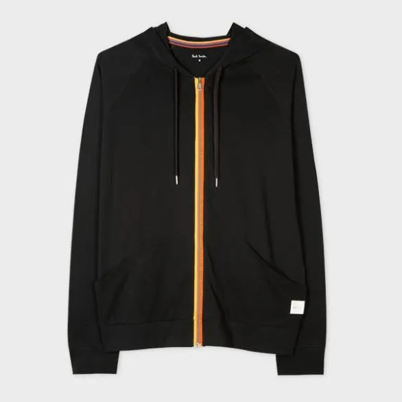 Paul Smith Loungewear Zip Lounge Hoodie Black 8211 Mens