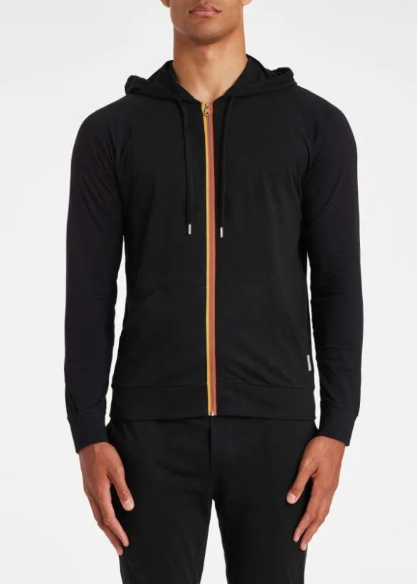 Paul Smith Loungewear Zip Lounge Hoodie Black 8211 Mens