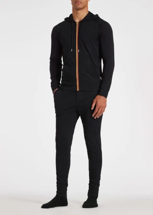 Paul Smith Loungewear Zip Lounge Hoodie Black 8211 Mens