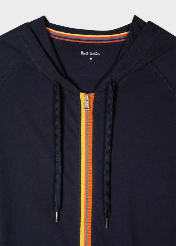 Paul Smith Loungewear Zip Lounge Hoodie Navy 8211 Mens