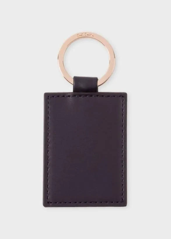 Paul Smith Monogrammed Gifts Calf Leather Monogrammed Keyring Navy 8211 Mens