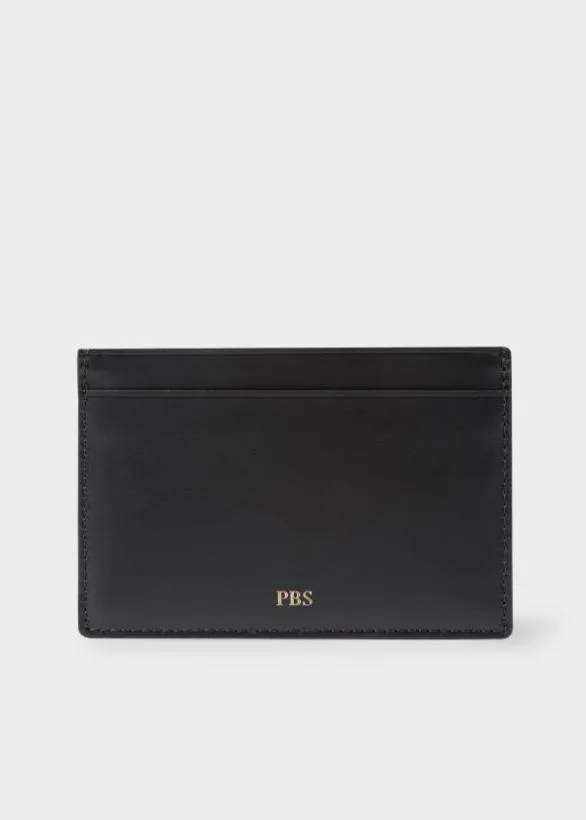 Paul Smith Monogrammed Gifts Monogrammed Card Holder Black 8211 MensWomens