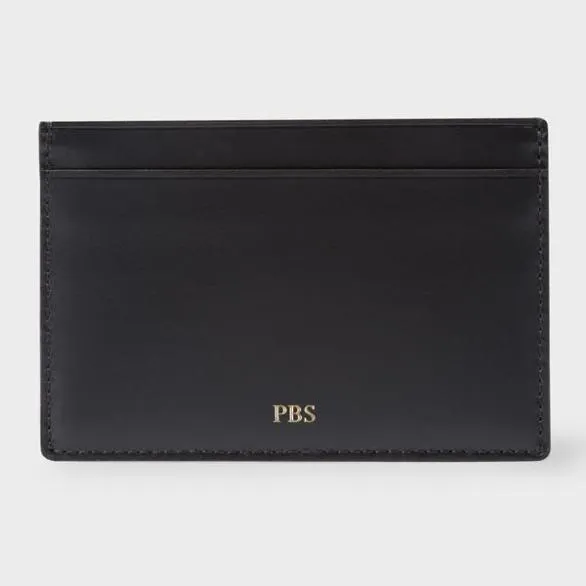 Paul Smith Monogrammed Gifts Monogrammed Card Holder Black 8211 MensWomens