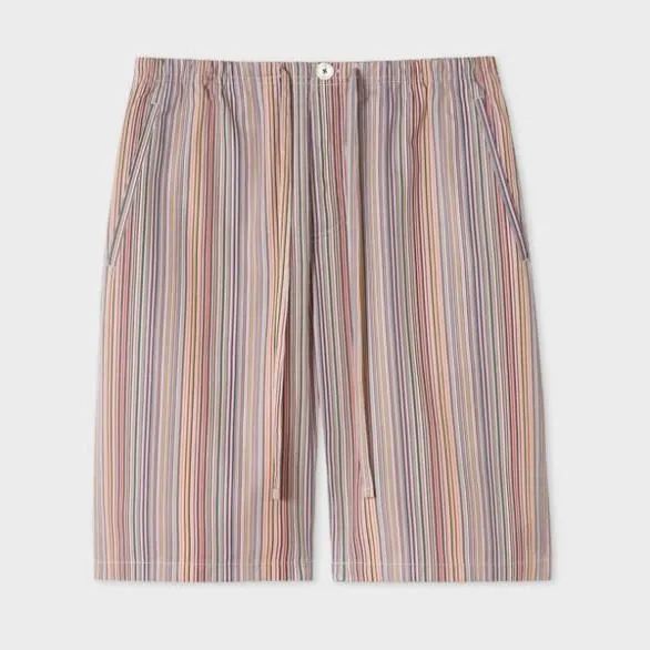 Paul Smith Nightwear 039Signature Stripe039 Cotton Pyjama Shorts Signature Stripe 8211 MensHome