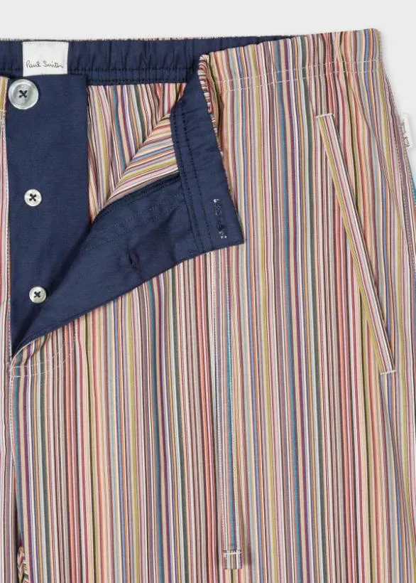 Paul Smith Nightwear 039Signature Stripe039 Cotton Pyjama Shorts Signature Stripe 8211 MensHome