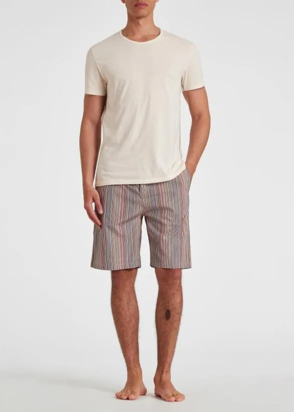Paul Smith Nightwear 039Signature Stripe039 Cotton Pyjama Shorts Signature Stripe 8211 MensHome