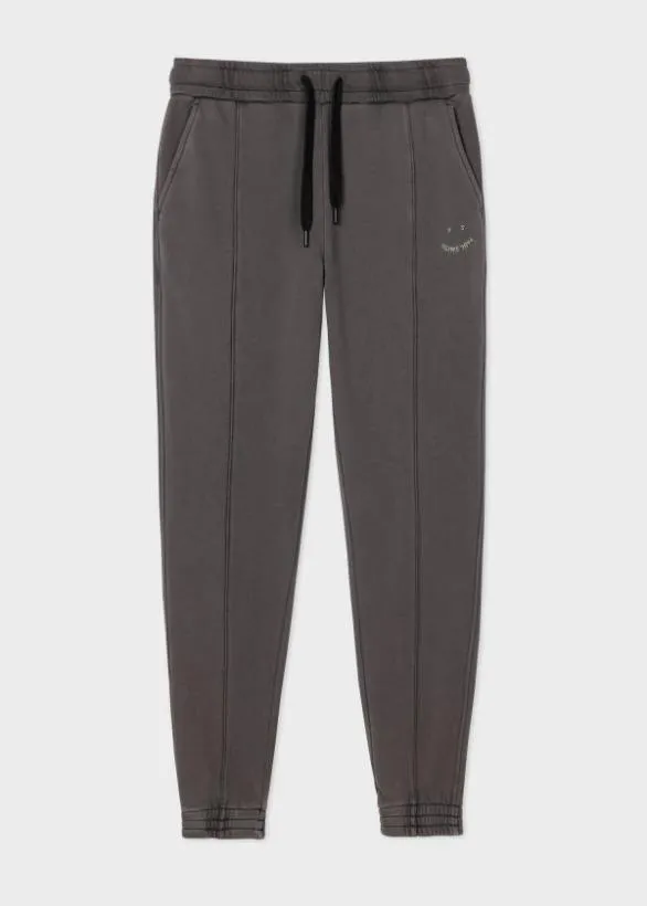 Paul Smith Pants Cotton 039Happy039 Sweatpants Charcoal Grey 8211 Mens