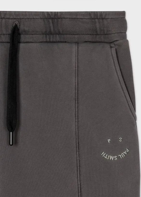 Paul Smith Pants Cotton 039Happy039 Sweatpants Charcoal Grey 8211 Mens