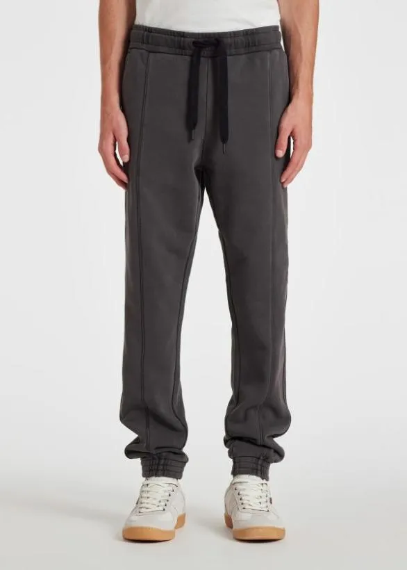 Paul Smith Pants Cotton 039Happy039 Sweatpants Charcoal Grey 8211 Mens