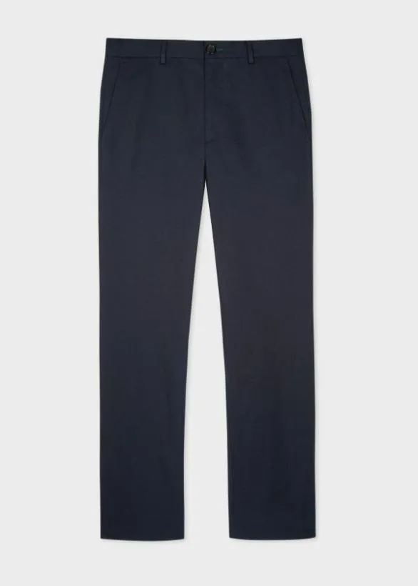 Paul Smith Pants MidFit StretchCotton Chinos Navy 8211 Mens