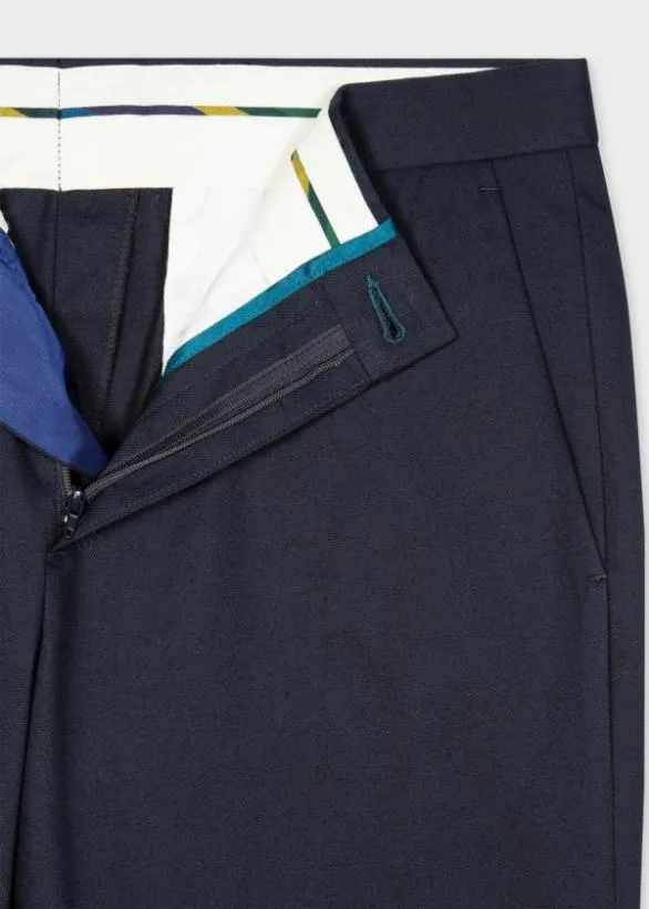 Paul Smith Pants MidFit StretchCotton Chinos Navy 8211 Mens