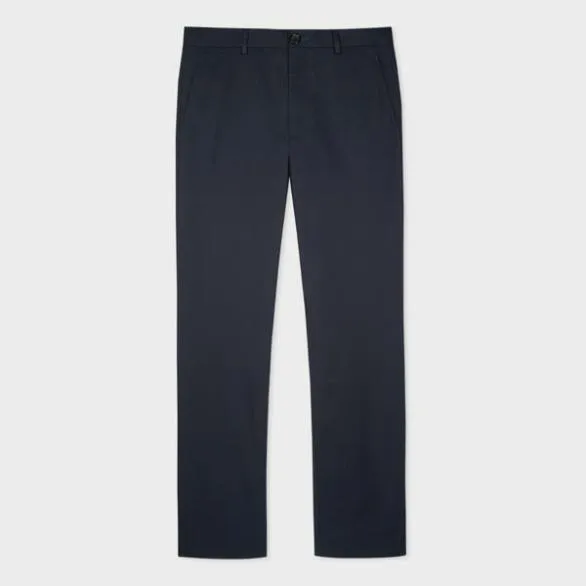Paul Smith Pants MidFit StretchCotton Chinos Navy 8211 Mens
