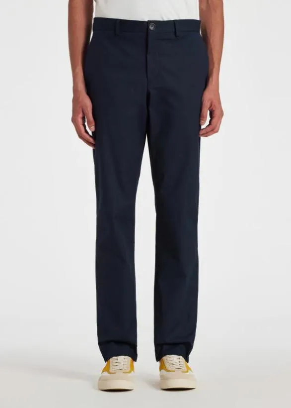 Paul Smith Pants MidFit StretchCotton Chinos Navy 8211 Mens