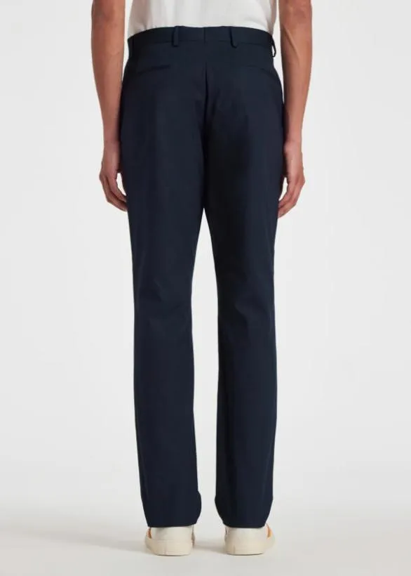 Paul Smith Pants MidFit StretchCotton Chinos Navy 8211 Mens