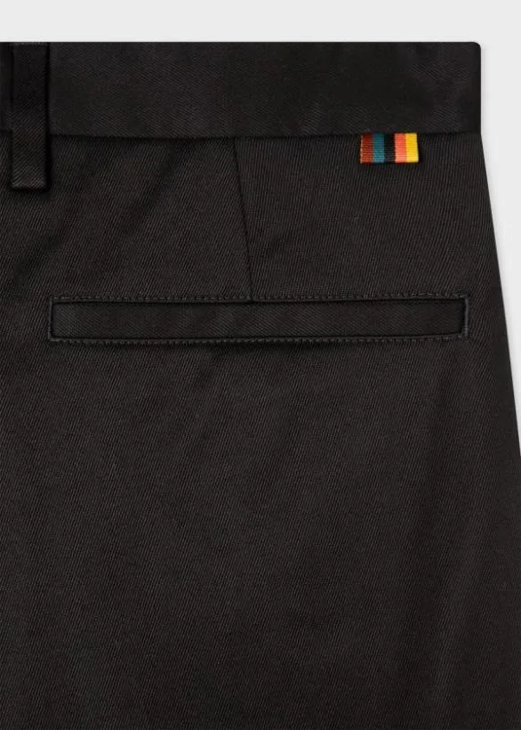 Paul Smith Pants SlimFit CottonStretch Chinos Black 8211 Mens