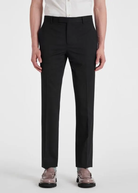 Paul Smith Pants SlimFit Wool 039A Suit To Travel In039 Pants Black 8211 Mens