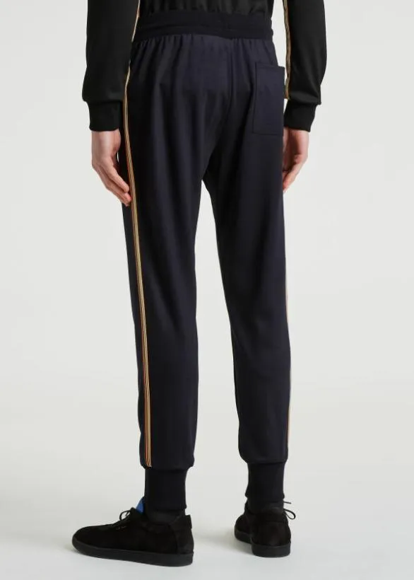 Paul Smith Pants Washable Wool 039Signature Stripe039 Sweatpants Navy 8211 Mens