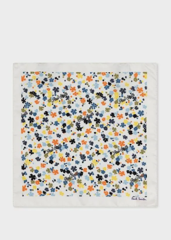 Paul Smith Pocket Squares Ditsy Floral Silk Pocket Square Off White 8211 Mens