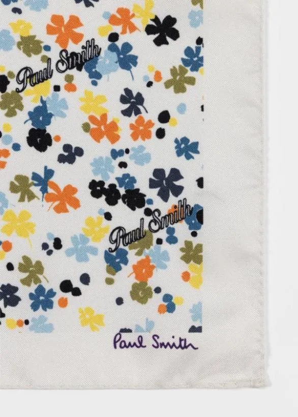 Paul Smith Pocket Squares Ditsy Floral Silk Pocket Square Off White 8211 Mens