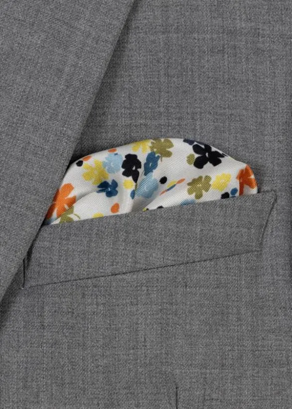 Paul Smith Pocket Squares Ditsy Floral Silk Pocket Square Off White 8211 Mens