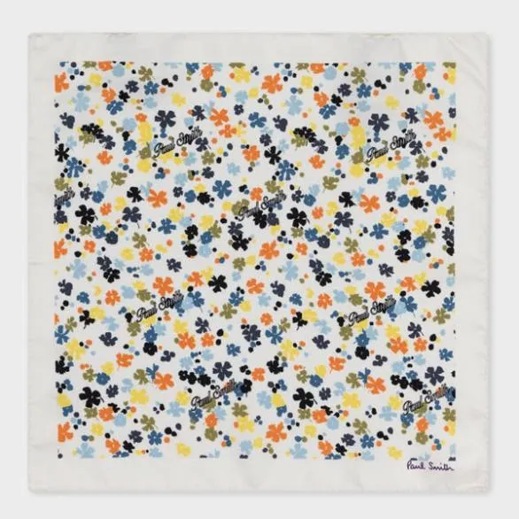 Paul Smith Pocket Squares Ditsy Floral Silk Pocket Square Off White 8211 Mens