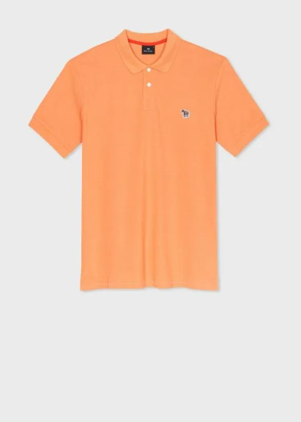 Paul Smith Polo Shirts Organic Cotton Zebra Polo Shirt Orange 8211 Mens