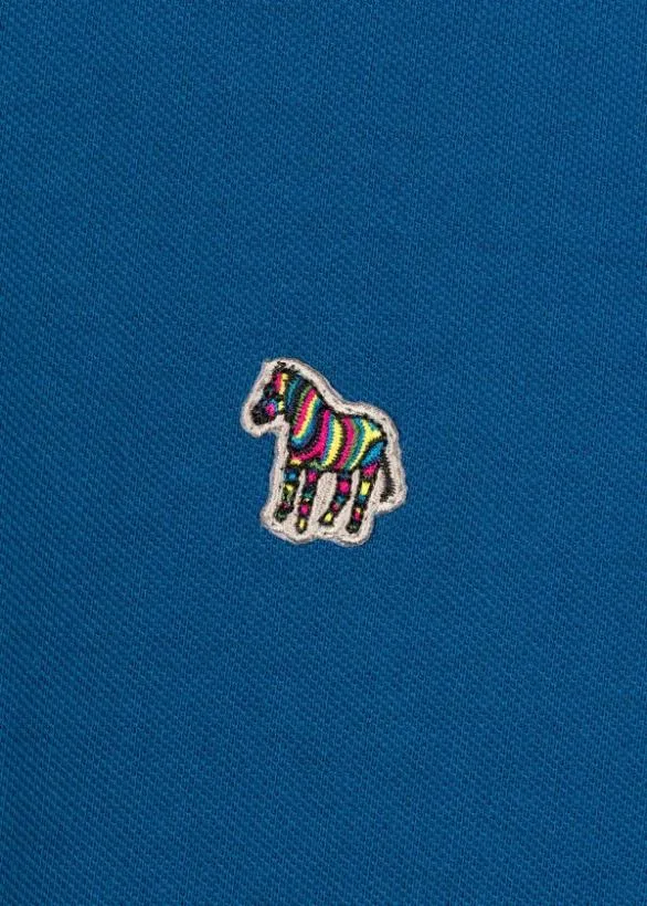 Paul Smith Polo Shirts Zebra Logo Polo Shirt Cobalt Blue 8211 Mens