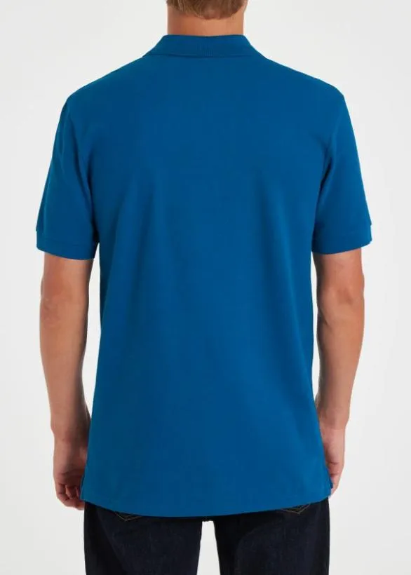 Paul Smith Polo Shirts Zebra Logo Polo Shirt Cobalt Blue 8211 Mens