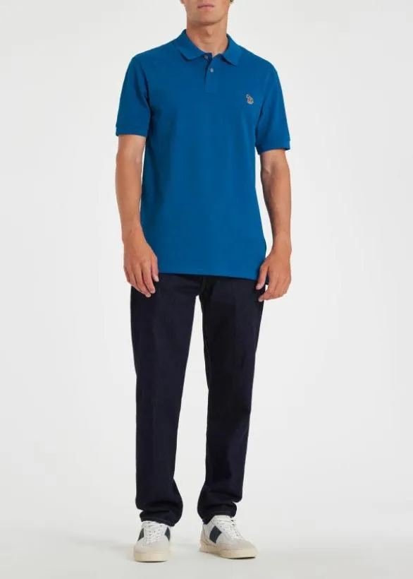 Paul Smith Polo Shirts Zebra Logo Polo Shirt Cobalt Blue 8211 Mens
