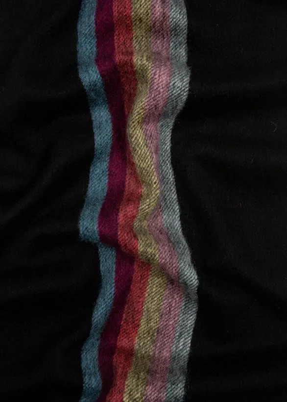 Paul Smith Scarves 039Artist Stripe039 Central Band Cashmere Scarf Black 8211 Mens