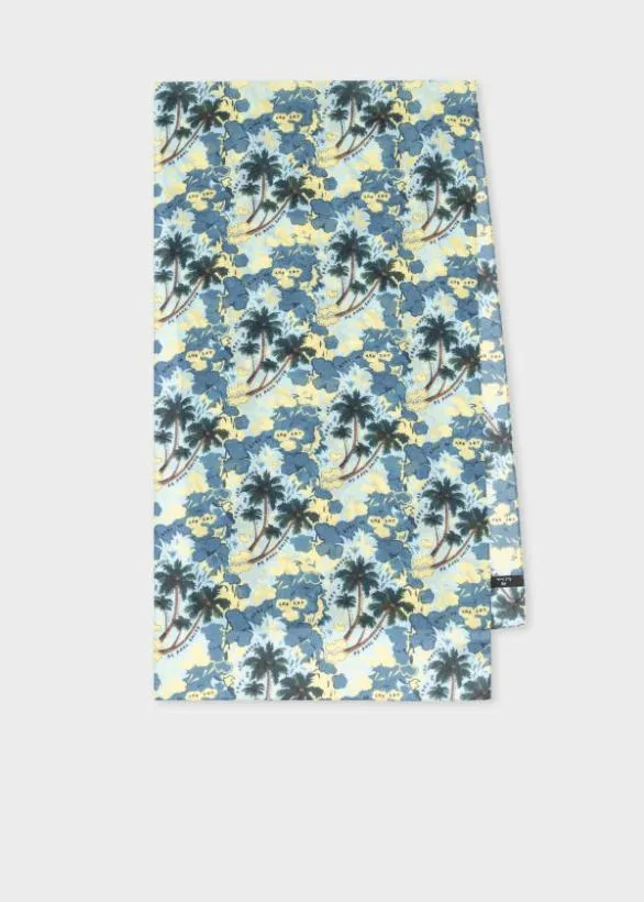 Paul Smith Scarves 039Eyes On The Skies039 Scarf Blue 8211 Mens